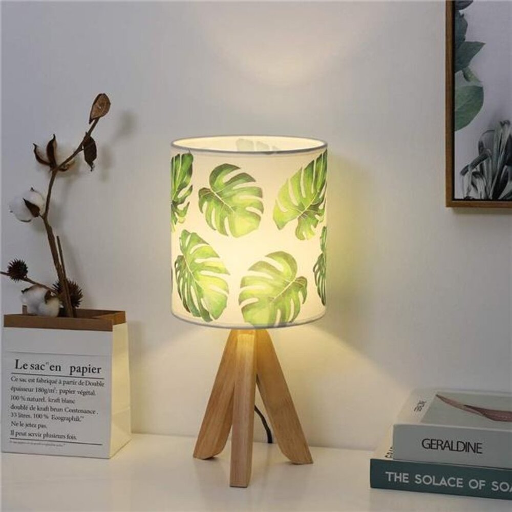 Small Table Lamp - Tripod Nightstand Lamp, Modern Bedside Desk Lamp